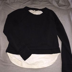 Layered sweatshirt tunic